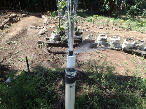 グループ農園の散水装置