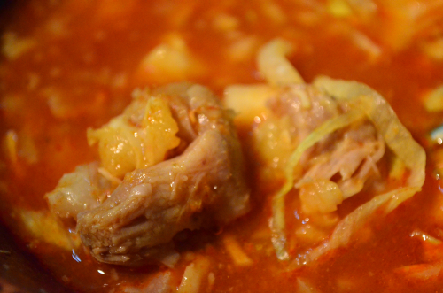 豚肉とトウモロコシのスープ
