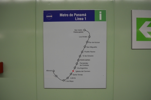 パナマシティの地下鉄の路線図